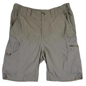 Columbia Men’s Cargo Hiking Shorts Size 30 Olive Green Omni-Shade Nylon 21”